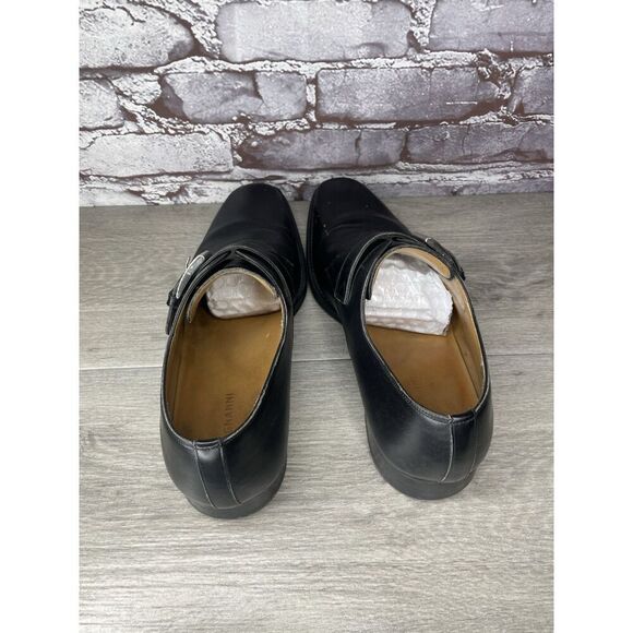 Magnanni Black Leather Buckle Monk Strap Loafers Dress Shoes Men Sz 9.5M US/43EU - Picture 6 of 16